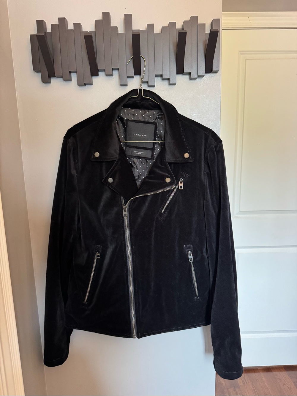 Zara Black Suede Biker Jacket